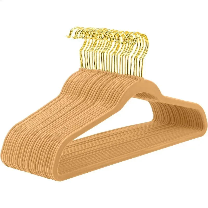 Black Velvet Hangers – 360° Swivel Hook, Non-Slip And