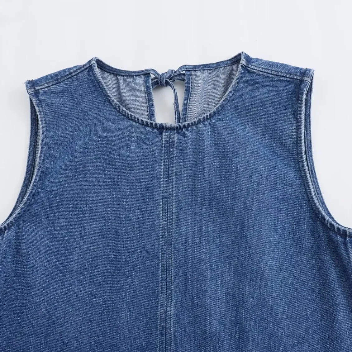 white christmas dresses Sunset Dreams: Strapless Gradient Denim Dress for Women – Canary Houze