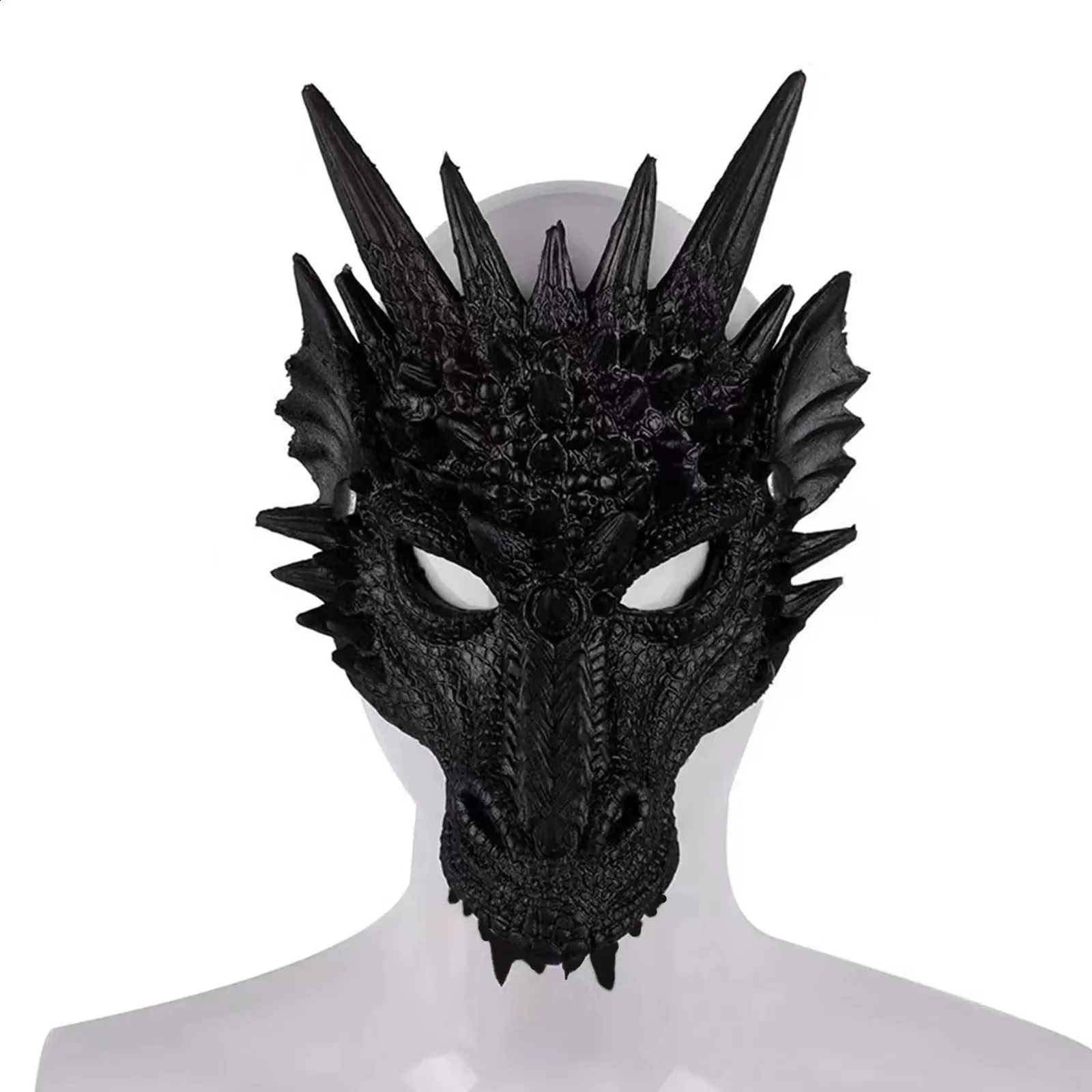 Scary Masquerade Masks: Horrific Dragon Face Mask Plastic