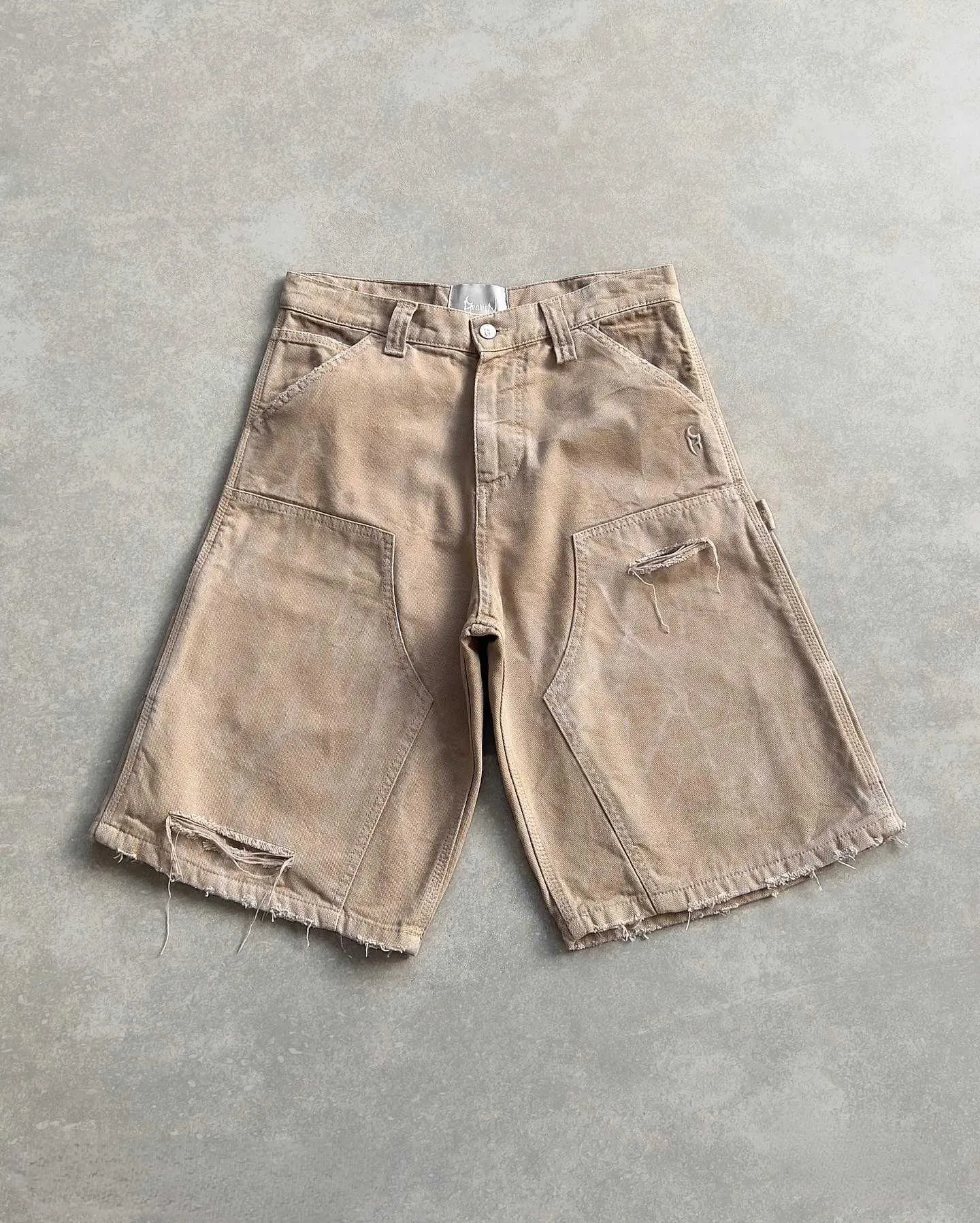 Men's Summer Hip Hop Punk Wash jeans and shorts with Men's Summer Hip Hop Punk Wash jeans and shorts with