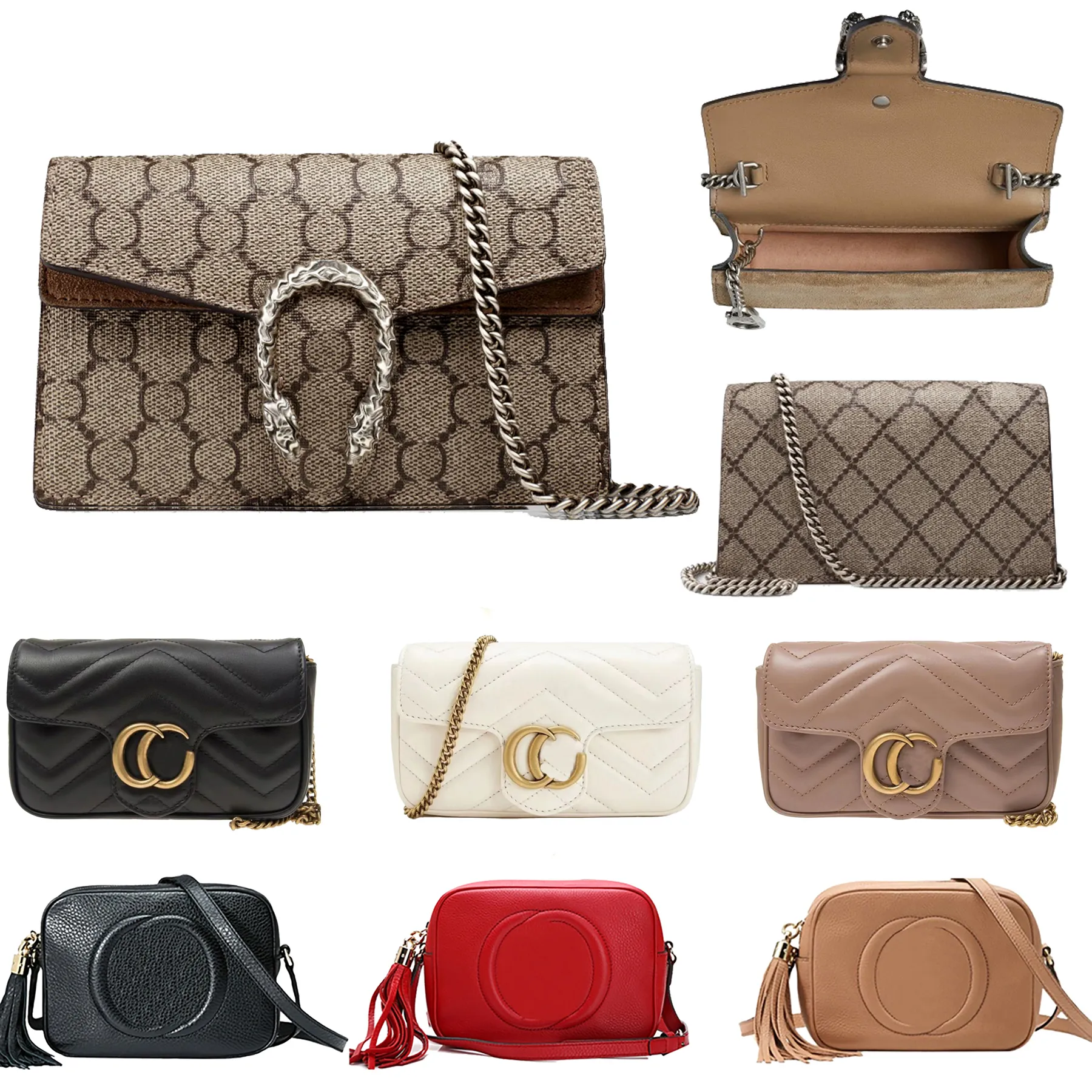 Beige Clutch Purses For Women Miztique Double Handle Shoulder Bags - Main Image