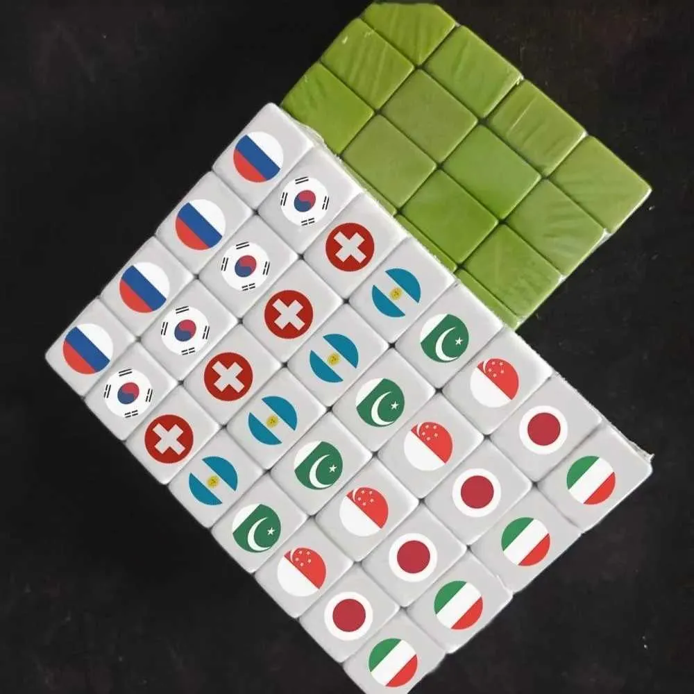 Juego de Mahjong Seaside Escape con 65 fichas (emoji vs. bandera