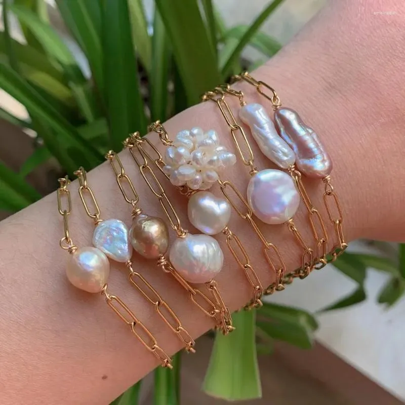 DHgate.com:Womens Freshwater Pearl & Stainless Steel Charm