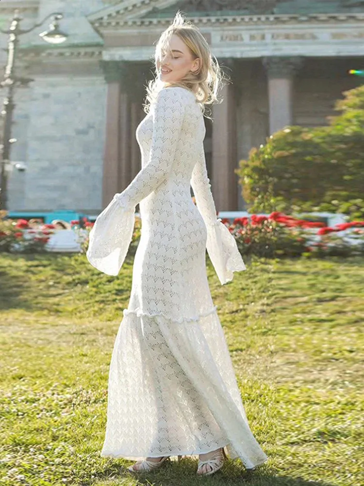 Crochet knitted hollow floor-length skirt with O-neck and backless short sleeves for women from Dhgate Basic & Casual Dresses - price 44.66 Crochet knitted hollow floor-length skirt with O-neck and backless short sleeves for women from Dhgate Basic & Casual Dresses - price 44.66