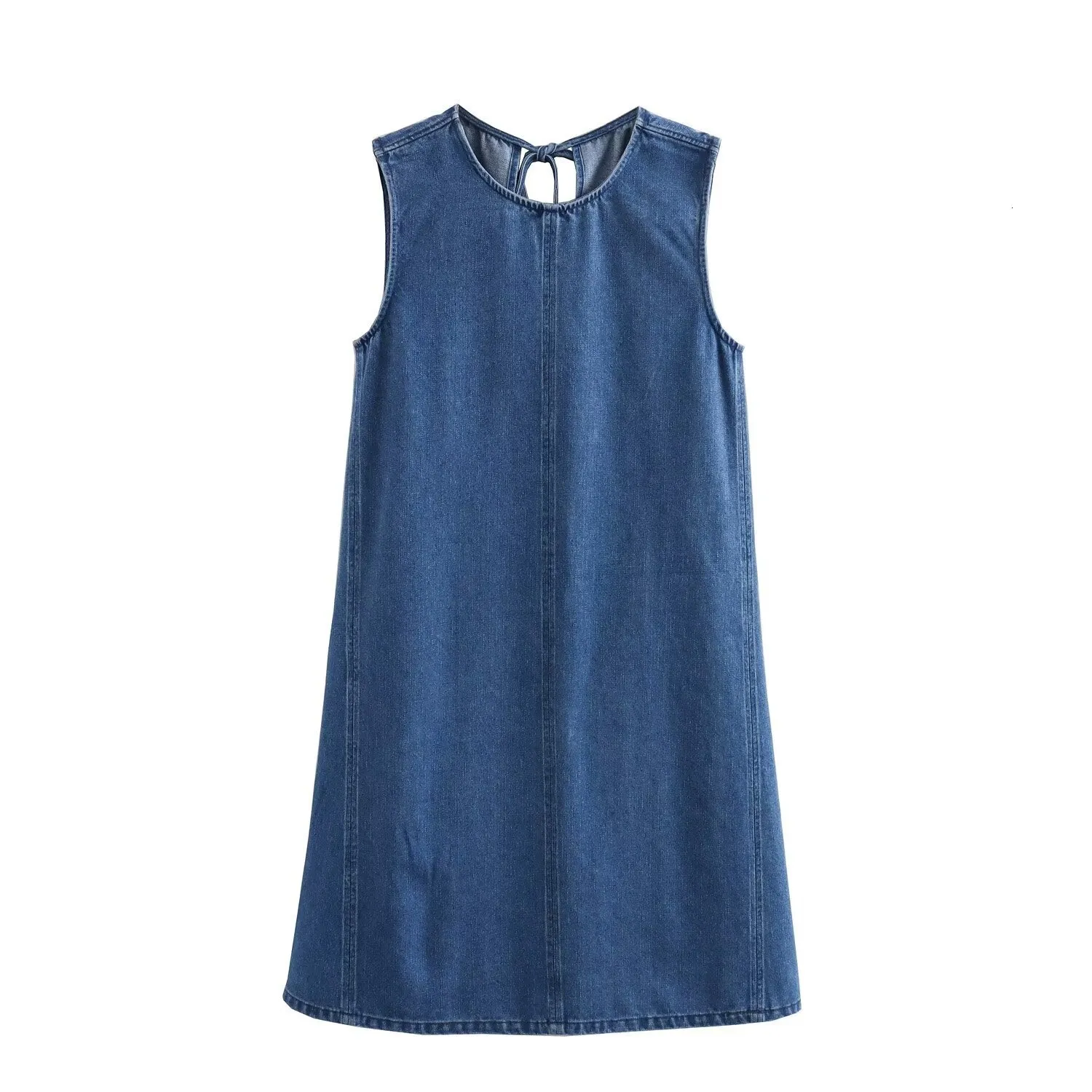 Womens Casual Round Neck Strappy Denim Dress for Summer Streetwear from  Dhgate Basic & Casual Dresses - price 32.14