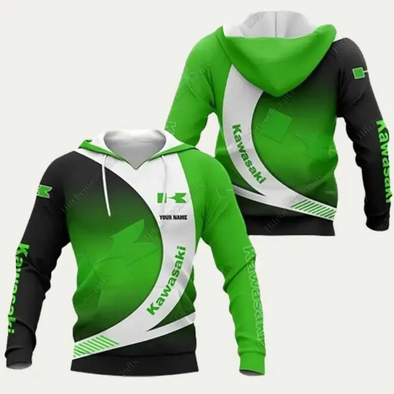 Kawasaki Motorcycle Racing Team Green Graphic Hoodie With Zipper 2024 Spring Summer Sportswear For Men Women And Children H241007 From Thintimeo Vendor 3.28 DHgate.Com
