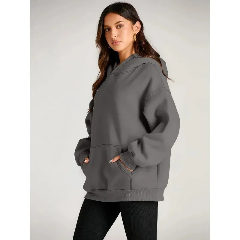Pull Polaire Femme Hiver - Grande Taille, Coupe Oversize, Manches Longues, Sans Capuche - Chaud Et Tendance
