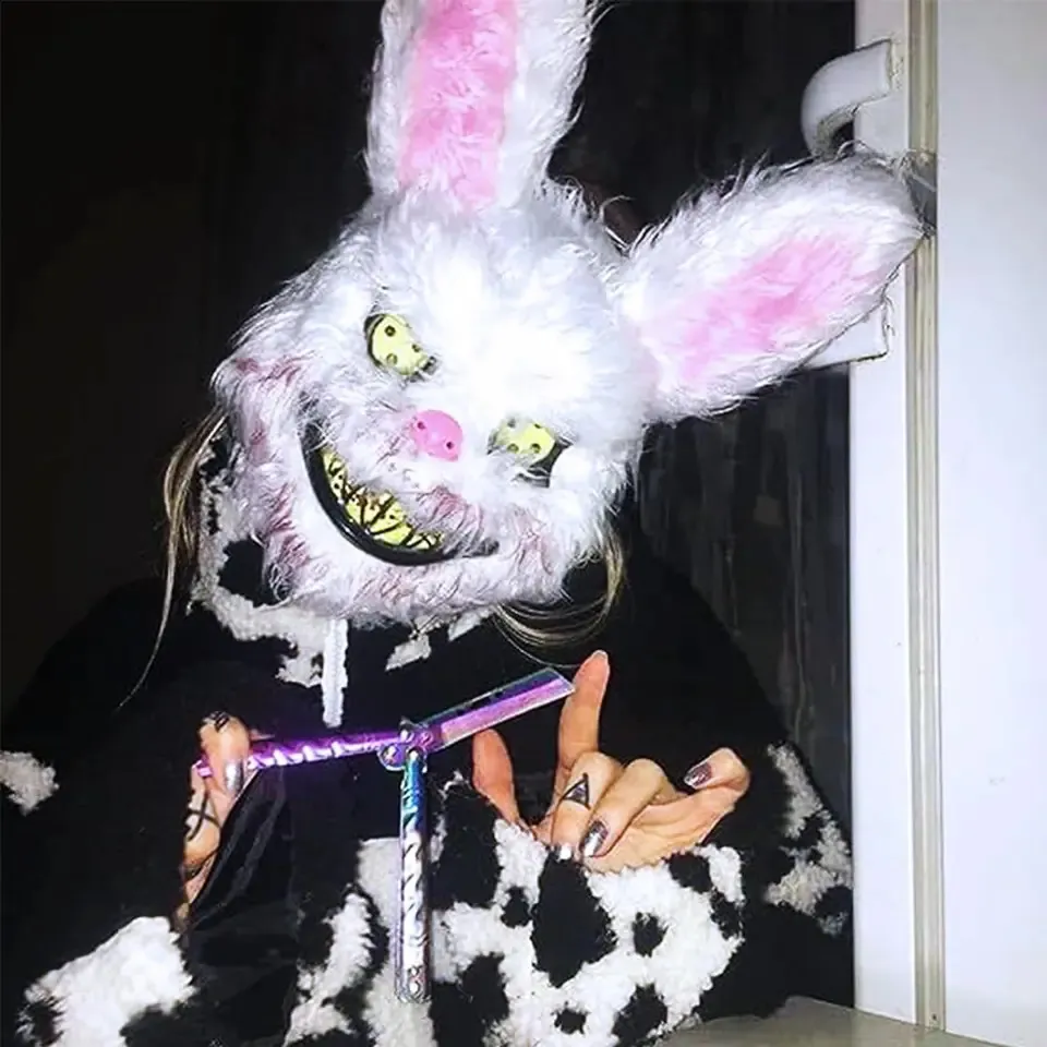 Plush Blood Bunny Mask - Halloween Costume Scary Bear Bunny Mask for Party  Role Play from Dhgate Party Decoration - price 32.62, image size:960x960