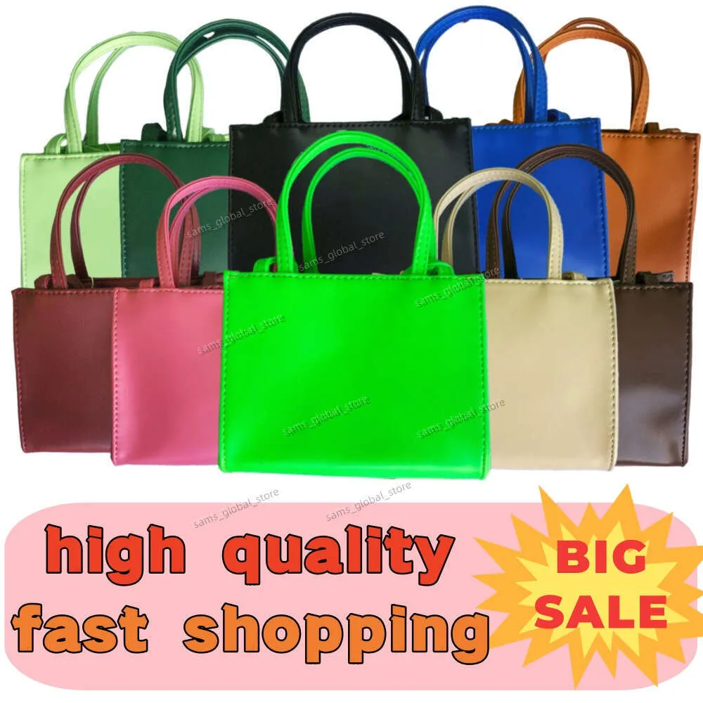 Telfar Inspired Top Grain Leather Bags for Women Mini Handbag Crossbody Satchel Tote Bag Purse