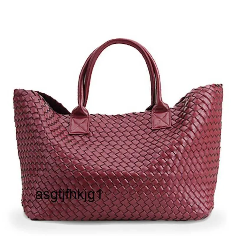 DHgate.com:Italian Leather Tote Bag - Large Woven Handbag