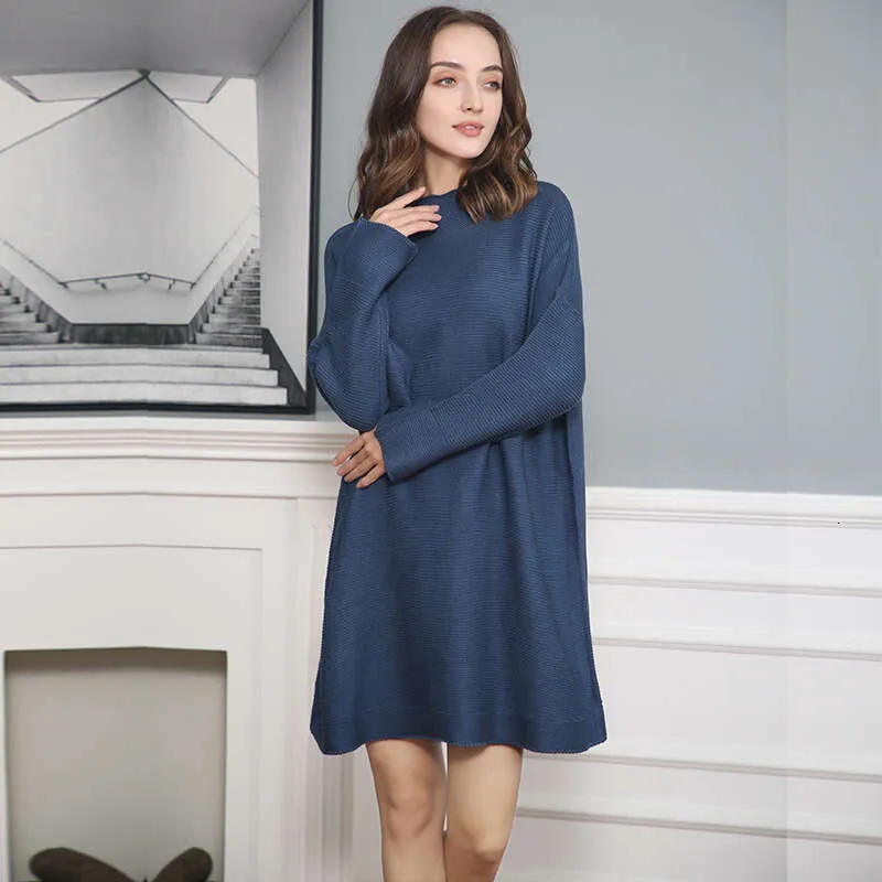 Women's High Neck Solid Color Long Sleeve Pullover Sweater Dress - Cozy &  Chic Fall/Winter Style from Dhgate Women's Sweaters - price 14.9