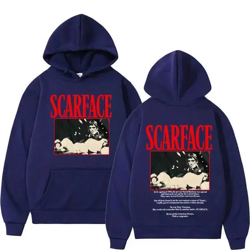 Scarface Tony Montana Mens Womens Hoodie - Retro Long Sleeve