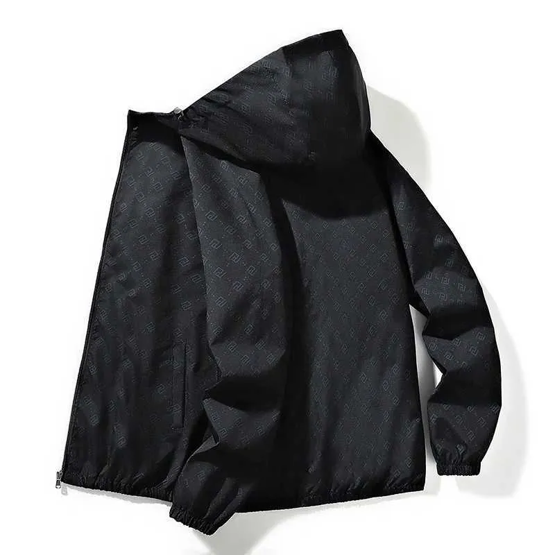 Men's Jackets Spring and autumn casual fashion ultra-thin bomber jacket mens coat new arrivals hooded mens jacket 4XL top J240909
