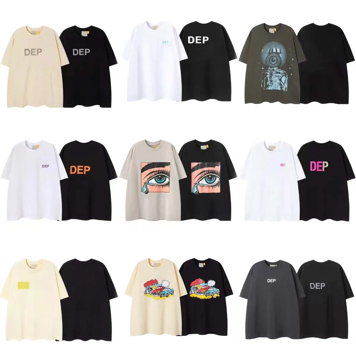 Tシャツ・カットソー HUECLOSET Finger print loose fit cotton short sleeve t-shirt DHgate.com:Womens & Mens Graphic T-Shirts: Casual, Stylish