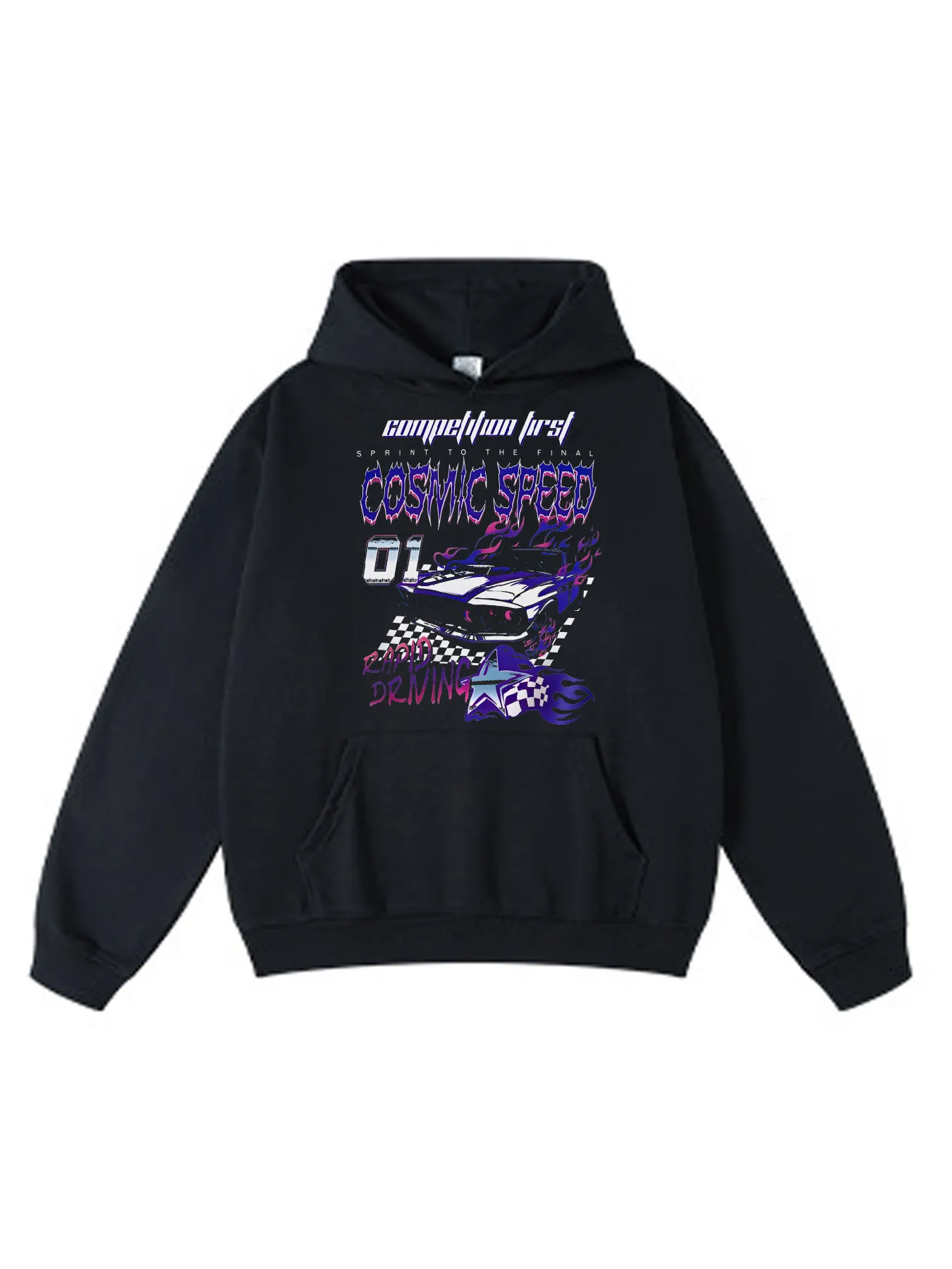 Cosmic Speed Graphic Hoodie: Premium Fleece, Best Seller! Mens