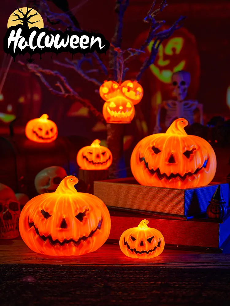 ハロウィン Halloween Pumpkin with LED Lights LED Halloween Pumpkin w/sound & Multi colored flickering LED