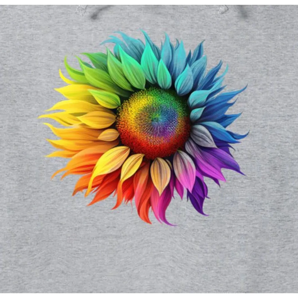 Nature-inspired Sunflower and Blossom comfort hoodie for Men