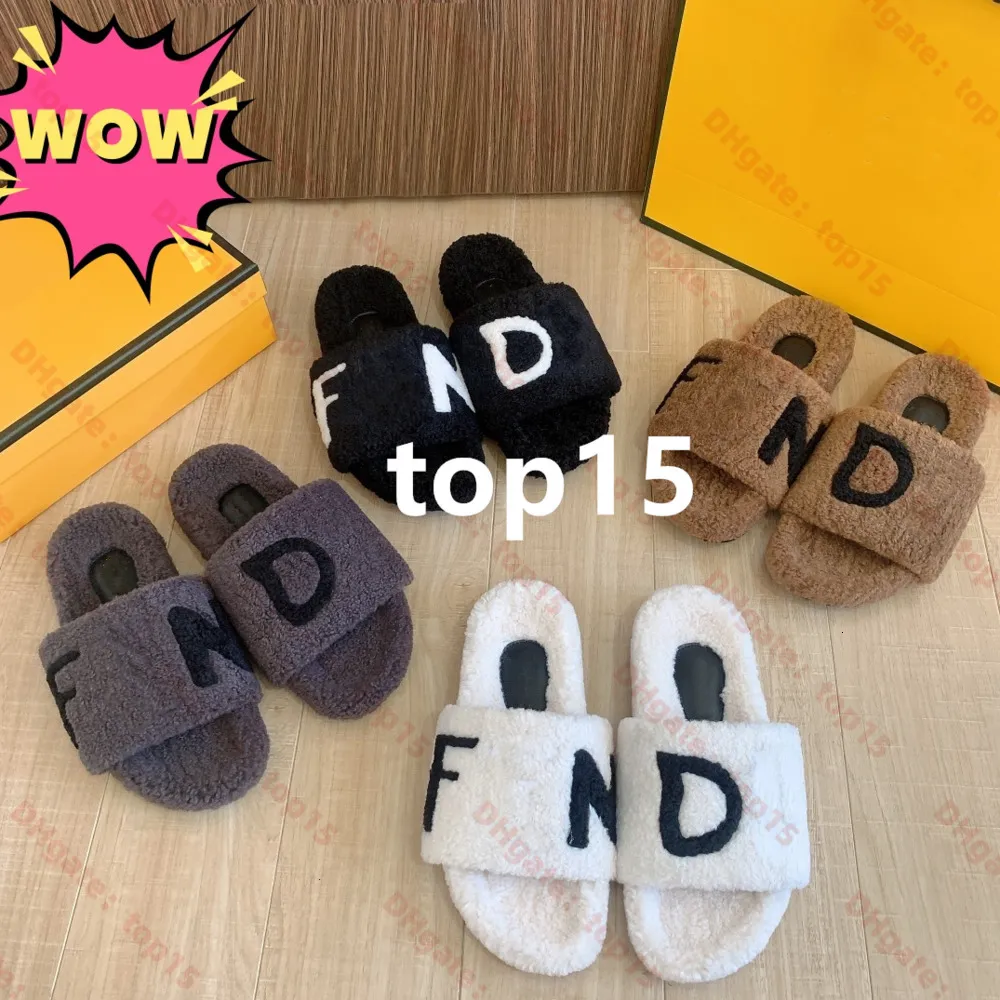 Cozy Women's Wool Slippers Fuzzy Fur Slides, Double Band Design, Warm  Indoor Bedroom Shoes, Autumn Winter Cotton Sandals