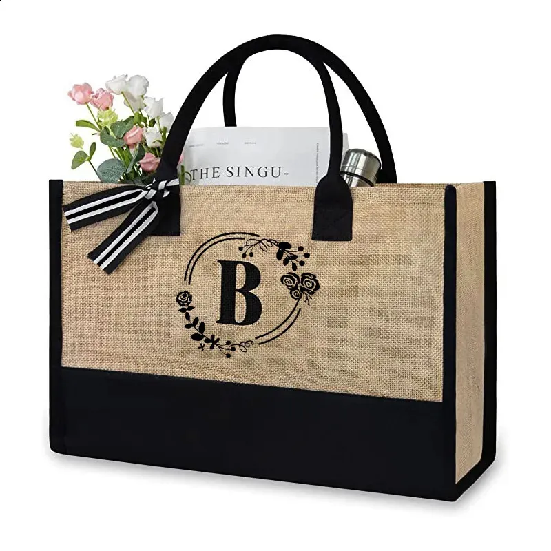 バッグ simply complicated JUTE CANVAS TOTE BAG JUTE CANVAS TOTE BAG BLACK – SimplyComplicated