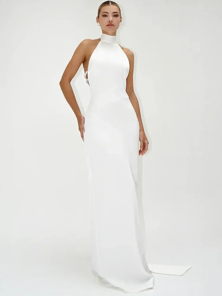 Celebrities Elegant Solid Embroidered See-through O Neck Bandage Dress Dresses Celebrities Elegant Solid Embroidered See-through O Neck Bandage Dress Dresses