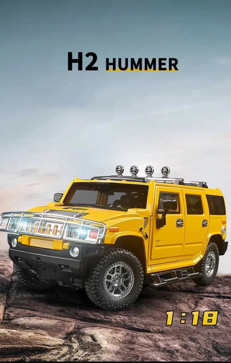 DHgate.com:1:18 Scale Metal Hummer H2 SUV Die-Cast Model Car