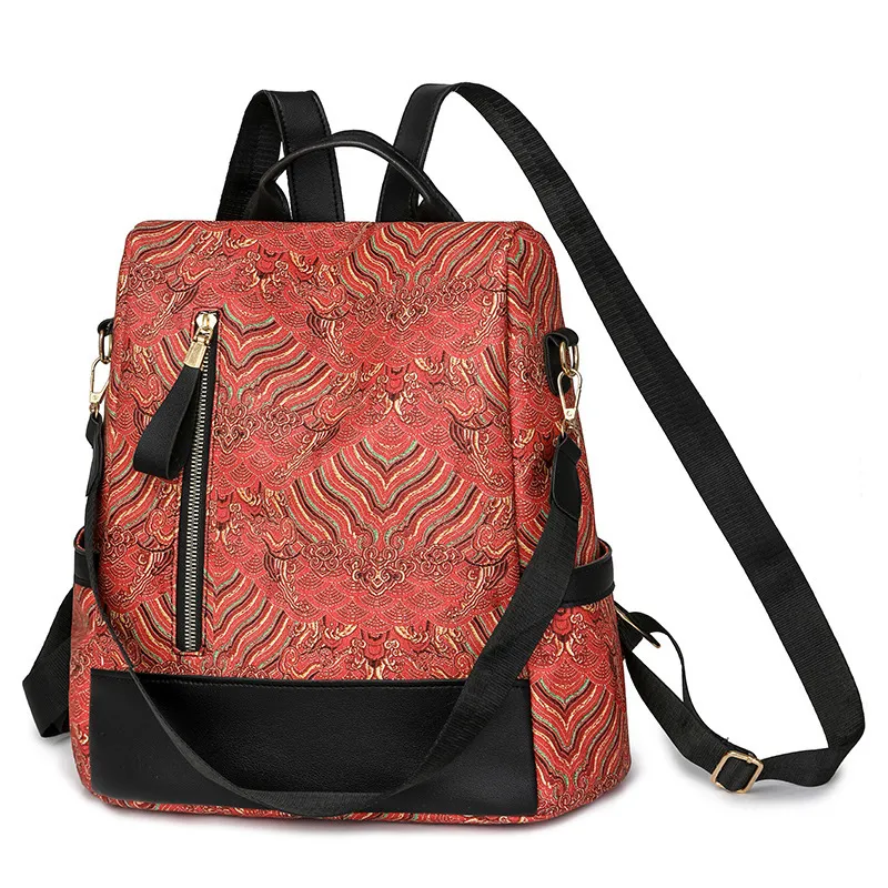 Large Capacity Retro Backpack: Versatile Shoulder Bag for  display picture 3