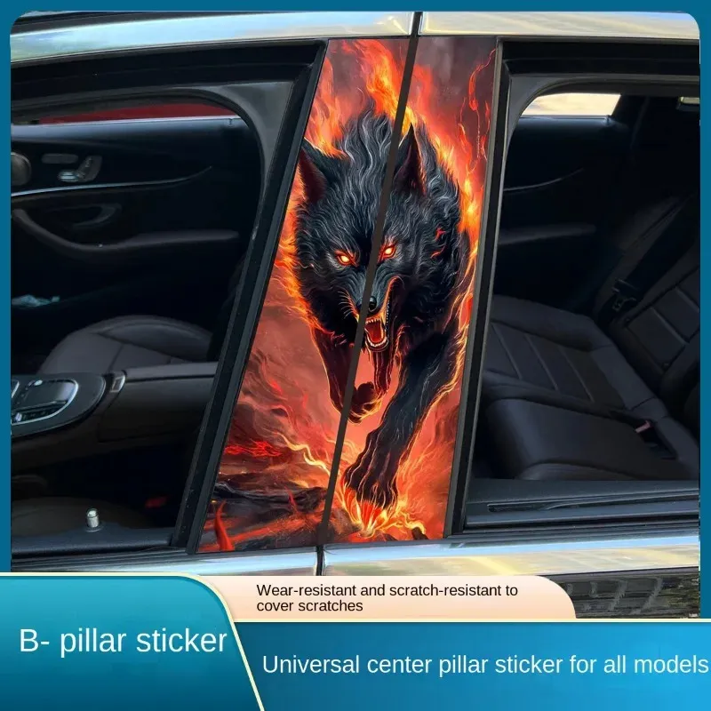 KUNGKIC Car B Pillar Covers For Seat Leon 2005-2012 - 4pc Black Decorative Trim Stickers