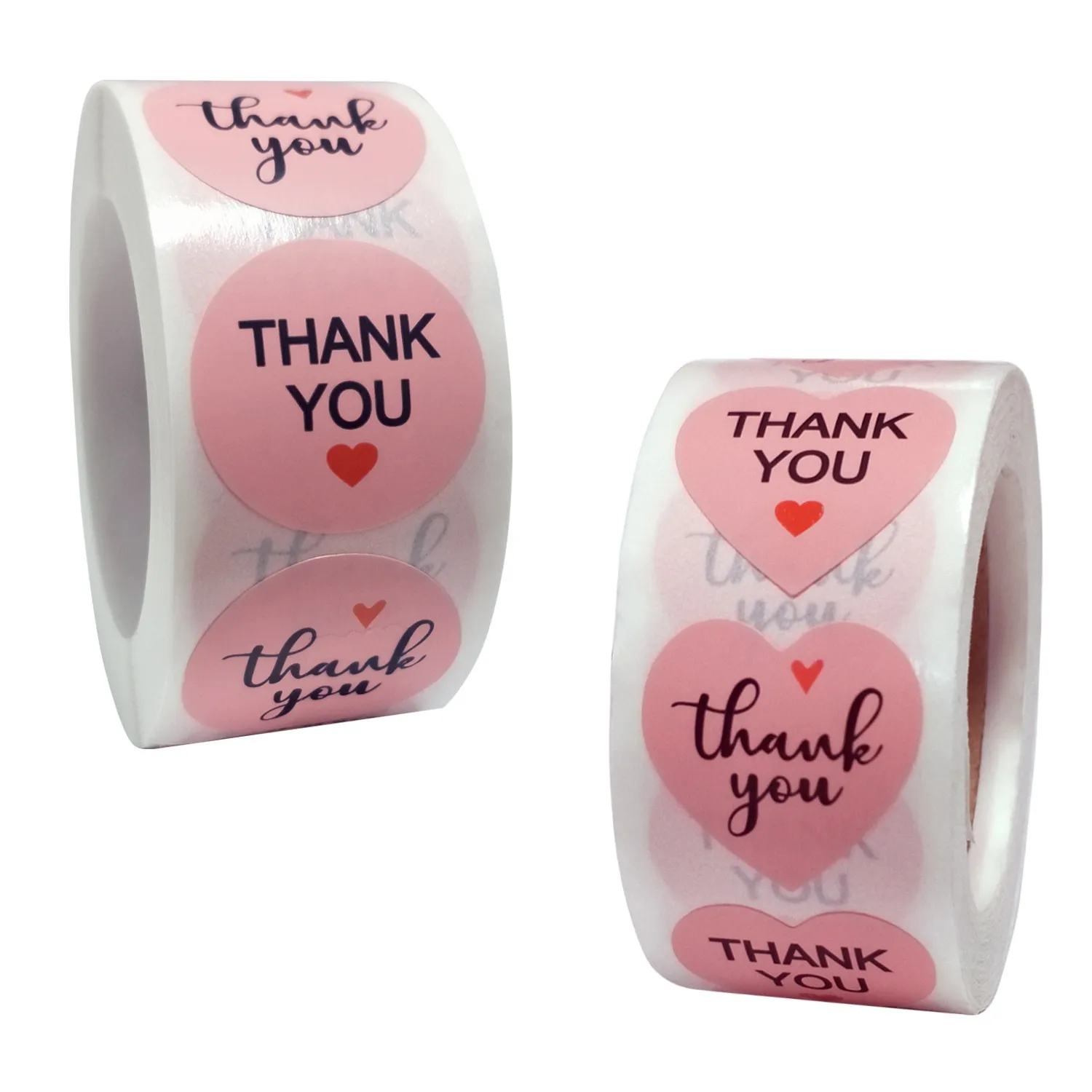 Thank You Stickers Roll - 500 Labels, 1 Round Seals for DIY Crafts ...