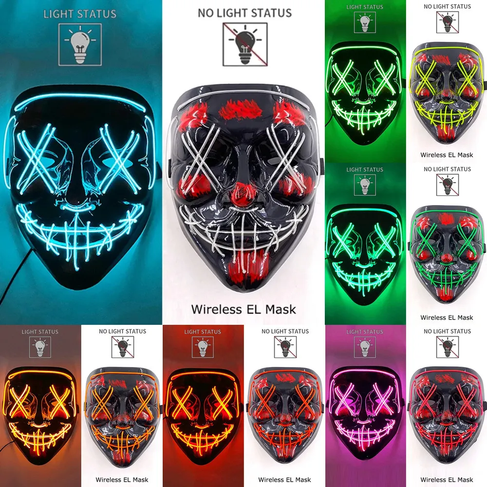 Light Up Masks: Electroluminescent Wire Masquerade... From Cleanfoot ...