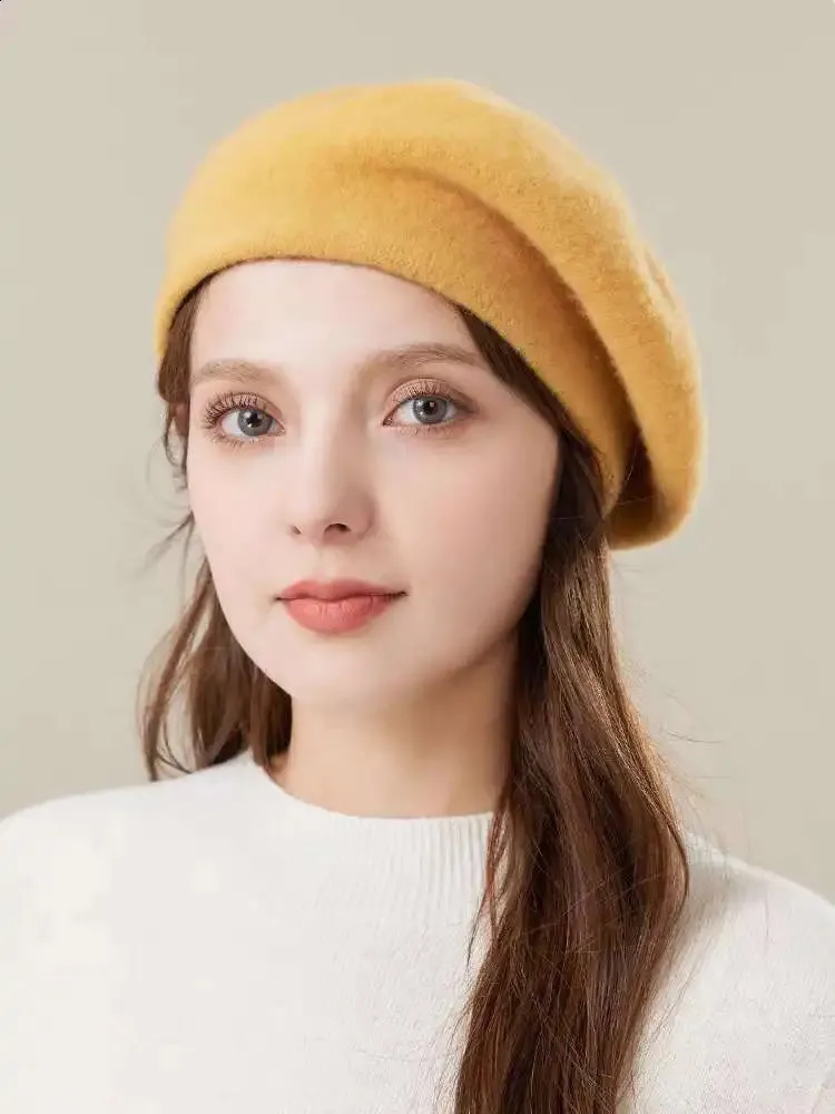 French Beret Artist Warm Wool Winter Beni Hat Retro... From  display picture 1