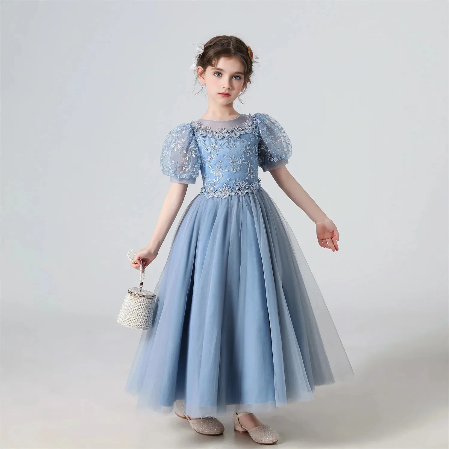 Girl Flower Dress Lace Embroidery Christmas Party Dress with O-neck Collar  and Regular Sleeves from Dhgate Girls Dresses - price 29.48