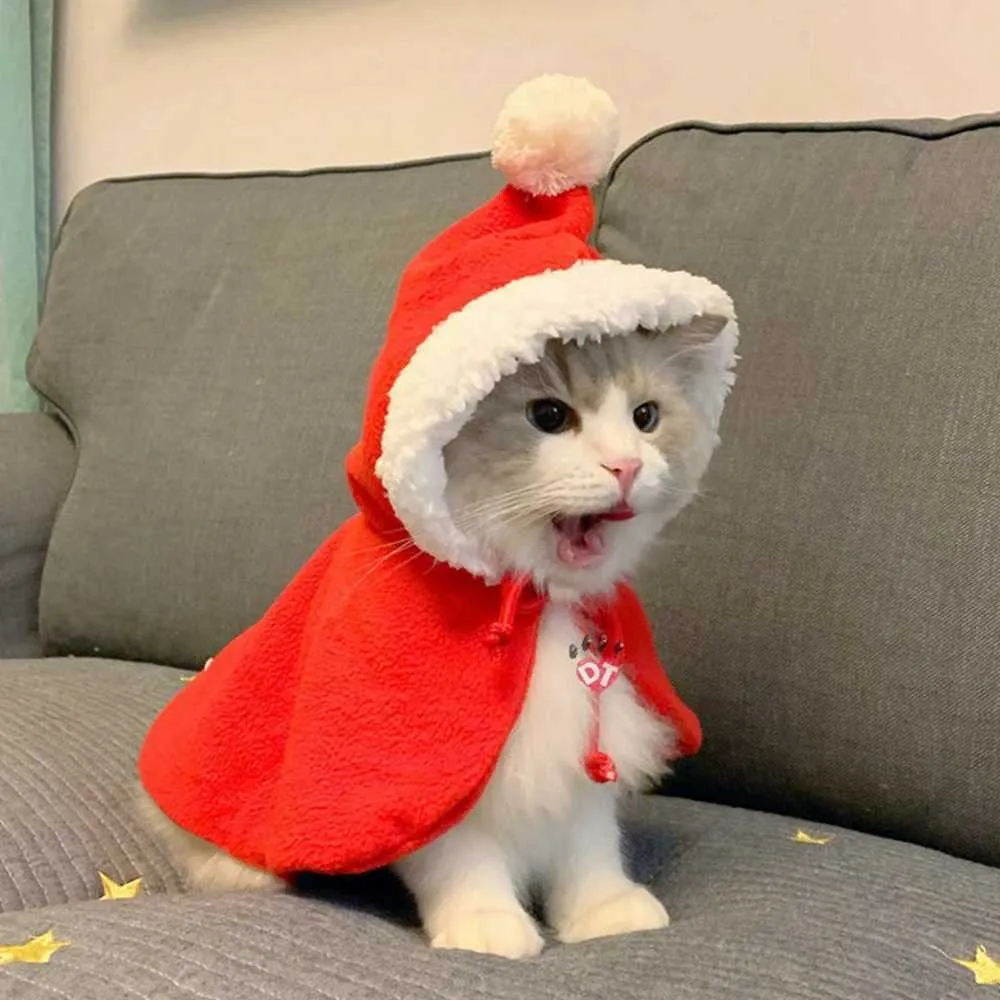 Christmas Cat Costume Santa Claus Cape for Small Female Cats Black  Polyester Cotton from Dhgate Cat Shirts & Dresses - price 9.39