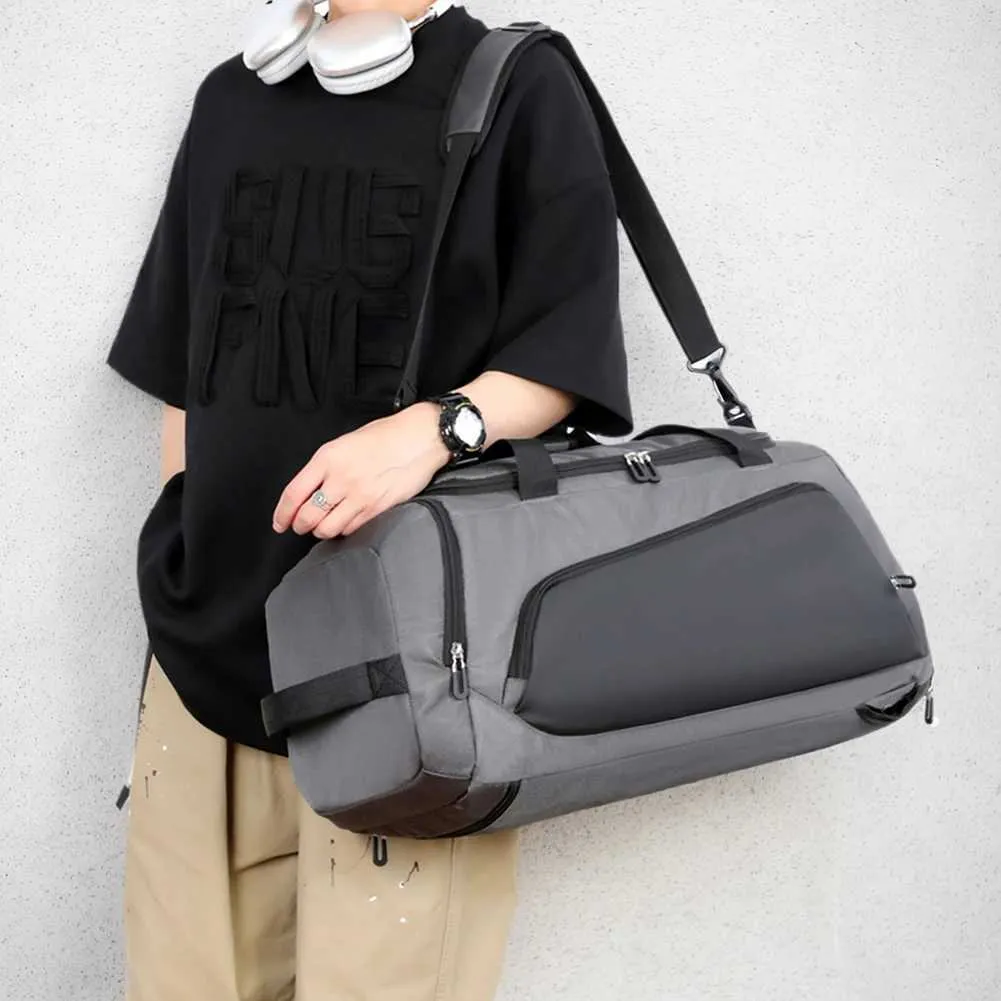 Large Capacity Travel Duffle Bag: Carry-On Gym Backpack with Shoe