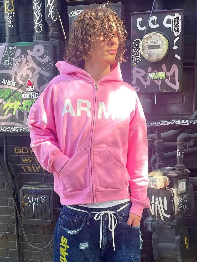 トップス y2k boa hoodie grunge archive punk rock Y2K Grunge Hoodie Women S M Gray Black Full Zip Opium Skate