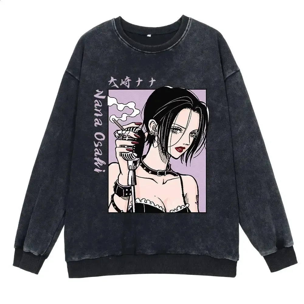 Nana Osaki Vintage Washed Cotton Sweatshirt - Harajuku