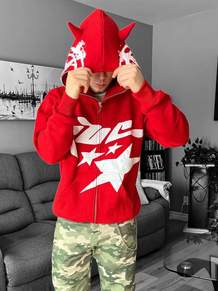 Y2K Grunge Zip Up Hoodie, Fashion For Men And Women | DHgate