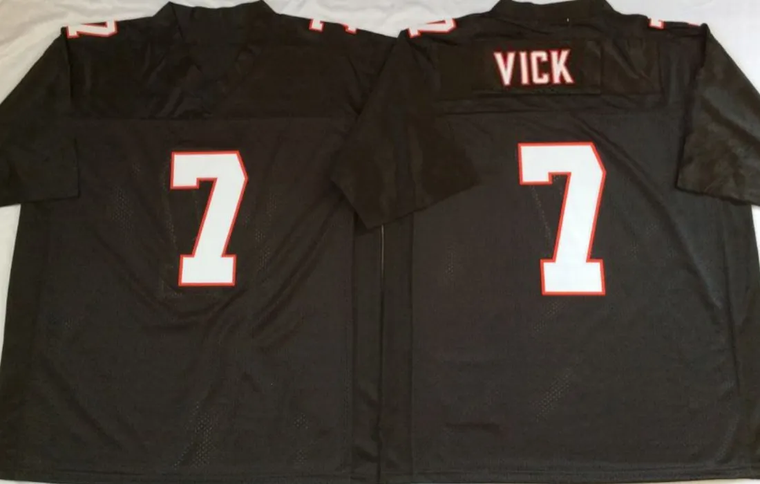 Vintage #7 Michael Vick Football Jersey - Retro Stitched Design