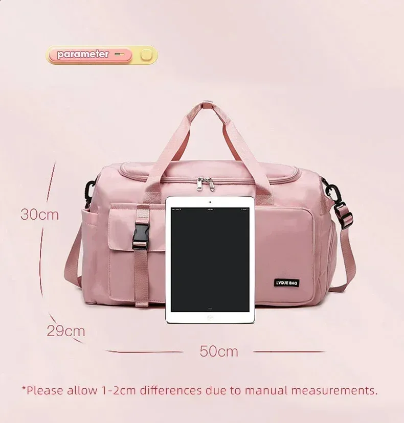 Waterproof Travel Gym Bag - Dry Wet Separation Shoulder Bag for Women ...