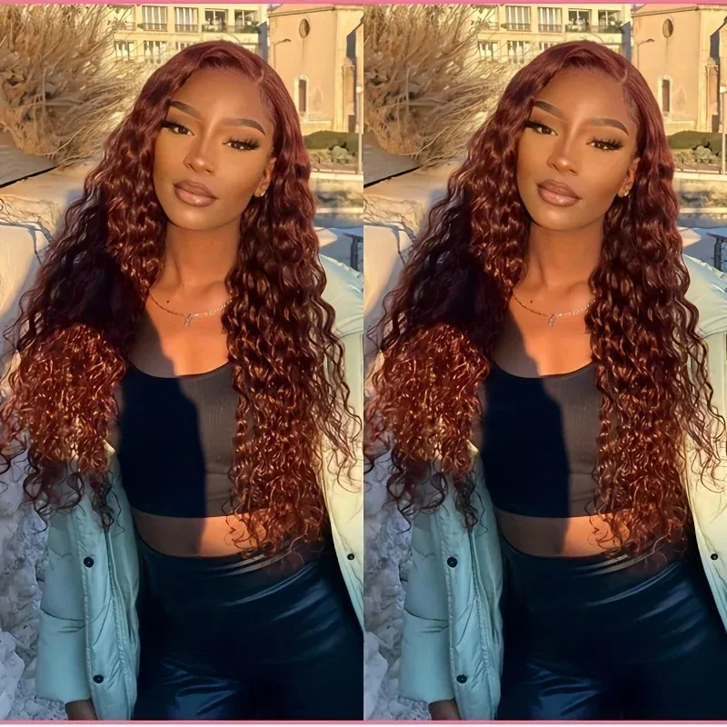 Simualtion 14 26 Inch Deep Wave Glueless Lace Front... From  display picture 1