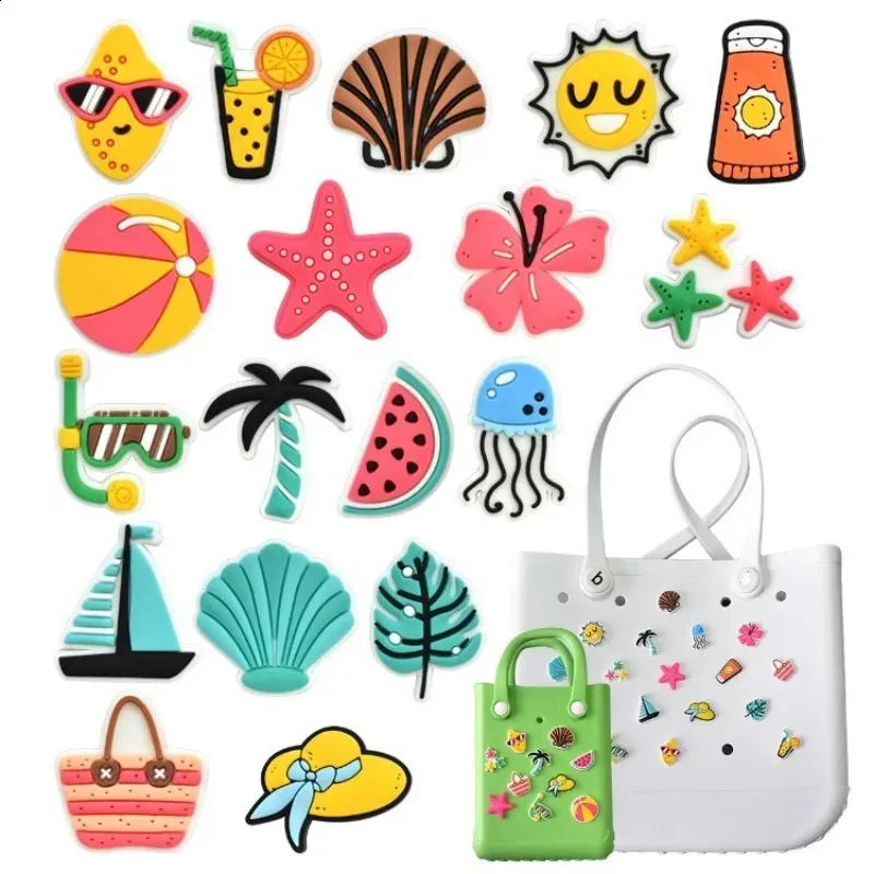 MKISWIN 5 PCS Beach Charms For Bogg Bag Accessories Charm 3