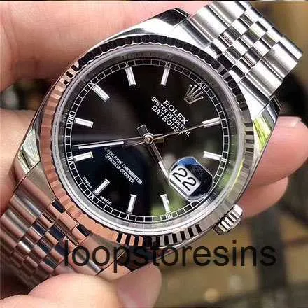 Platinum Automatic Mechanical Mens Watch with 18k Gold Ring Luxury  Timepiece