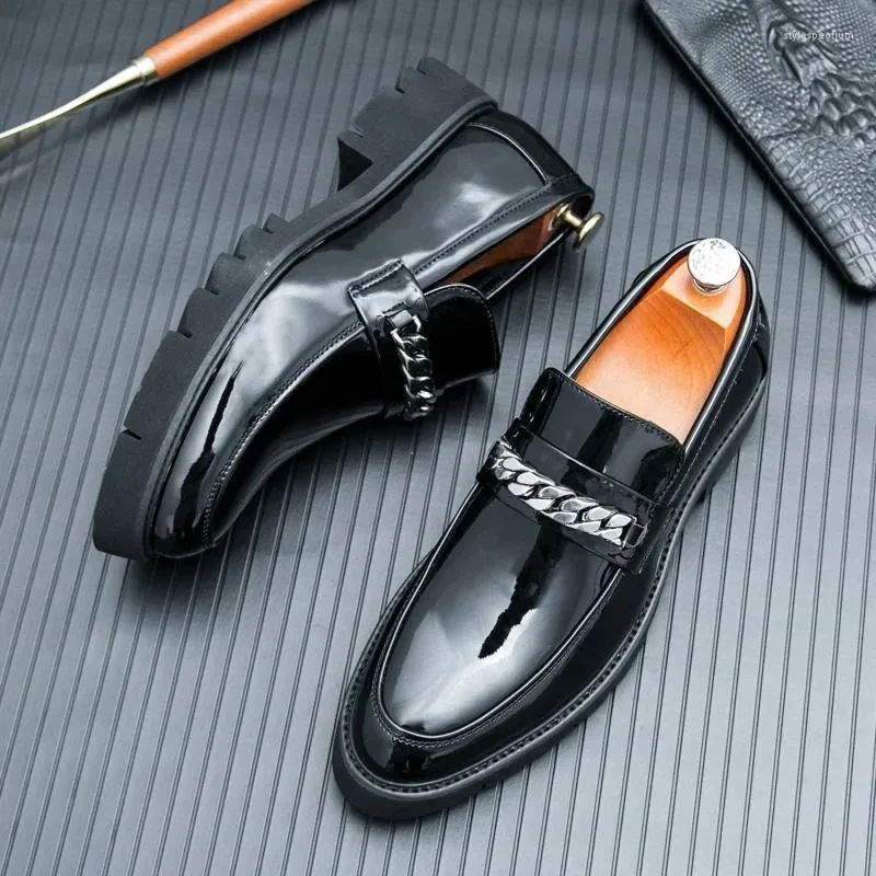 Premium Patent Leather Oxfords for Men - Classic Dress Shoes  display picture 3