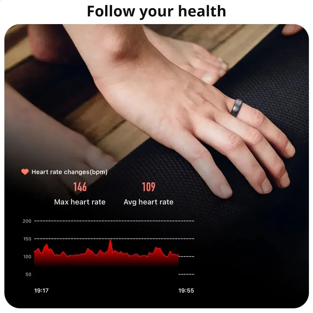 Ring Health Tracker For Women Men, Fit Ring With Heart Rate