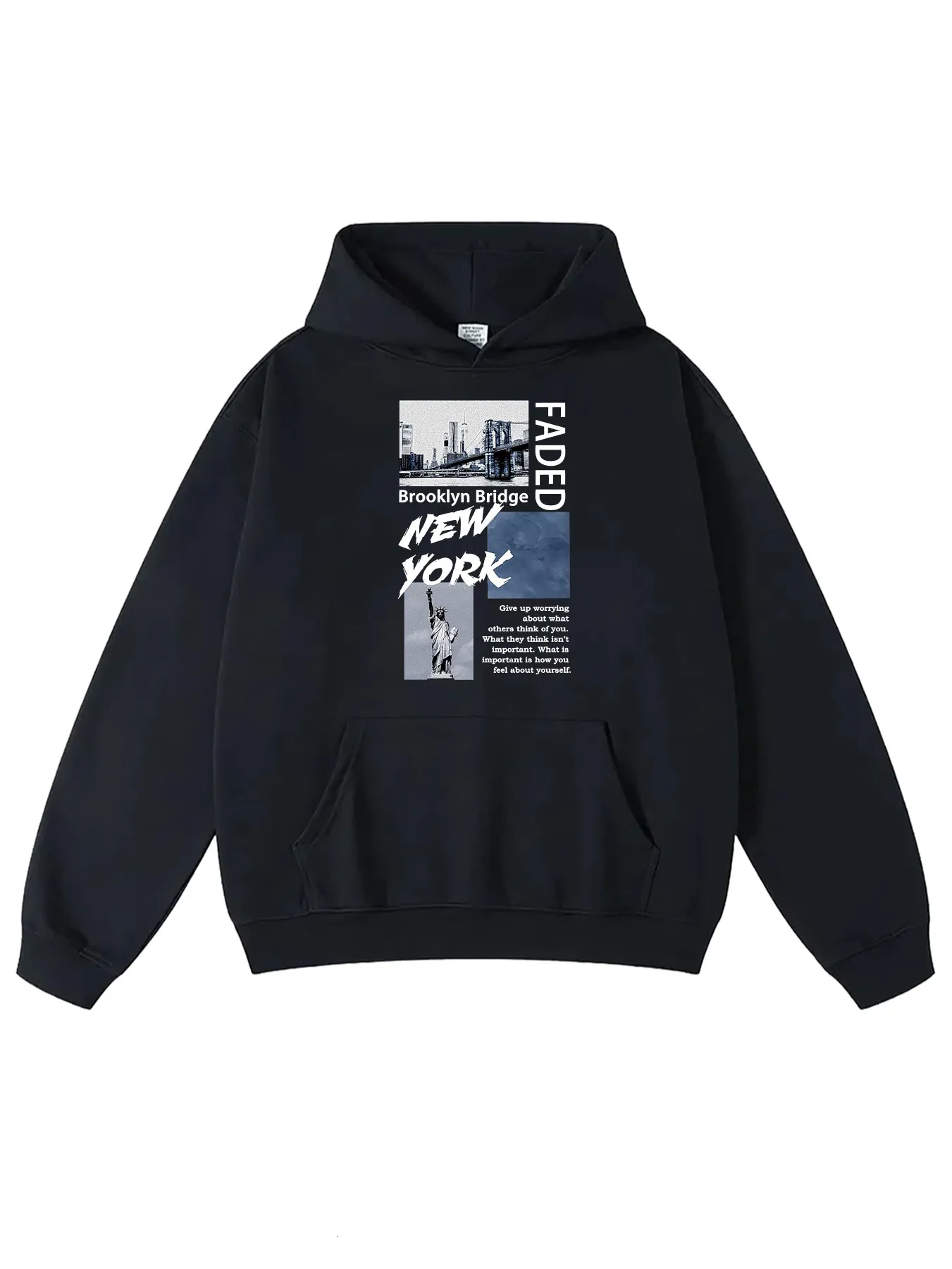 TrendAura Men's Hooded Sweatshirt Cotton Blend Comfort With Bold Front Print Spring Casual Essential