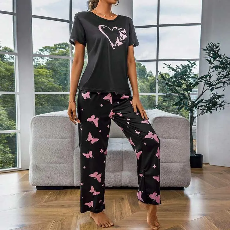 Pajama Pants Women's Butterfly Pajama Set Tall Butterfly