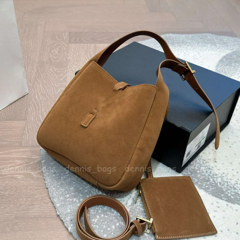 Daim Sac De Seau Sac De Seau Marron En Daim En Daim En Cuir Souple