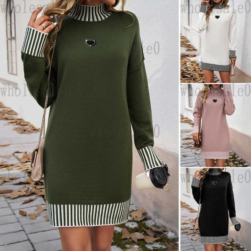 Casual Patchwork Contrast Turtleneck Tops Casual Patchwork Contrast Turtleneck Tops