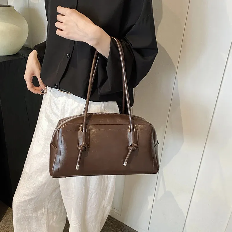 Mini PU Leather Shoulder & Handbag for Men Plain Pattern with
