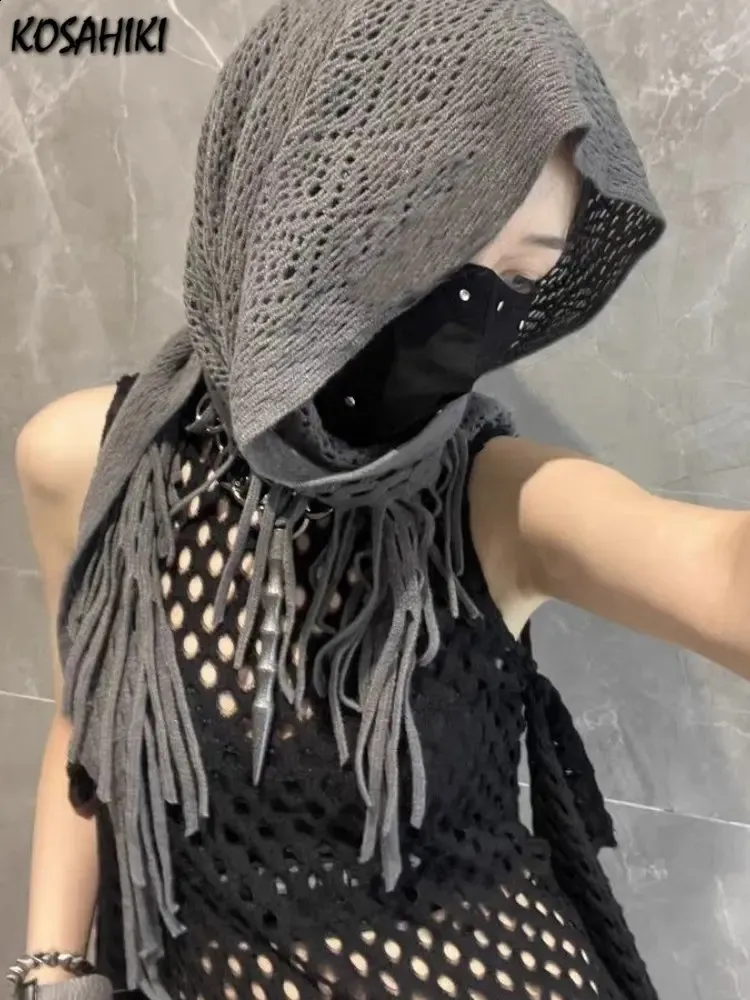 KOSAHIKI Punk Japanese aztec headdress with Ripped Tassel KOSAHIKI Punk Japanese aztec headdress with Ripped Tassel