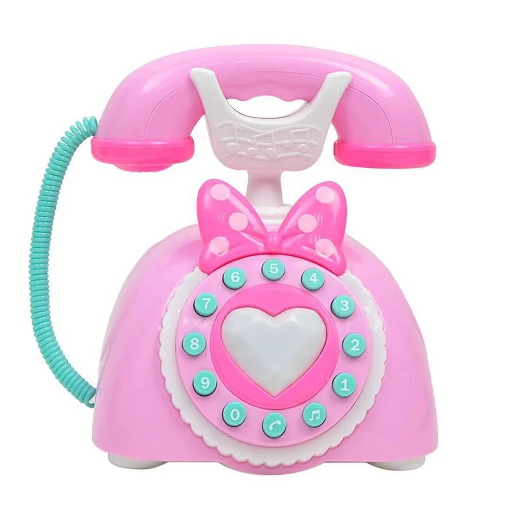 Vintage Plastic Landline Phone Toy for Kids - Pretend Play & Early